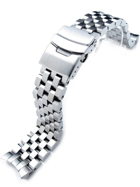 Strapcode 22mm SUPER Engineer Type II Stainless Steel Watch Band for SEIKO SKX007-009-011 Curved End #SS222003B025