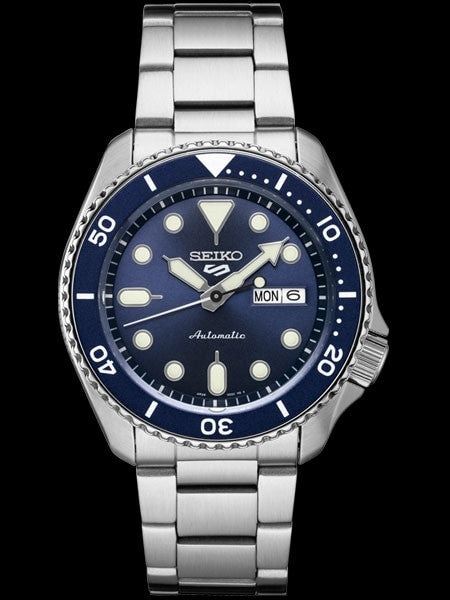 Seiko 5 Sports Automatic 24-Jewel Watch with Blue Dial #SRPD51