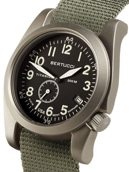 Bertucci  A-11T Americana Titanium Watch with Defender Drab Nylon Strap #13334