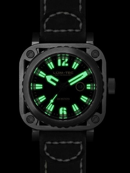 Lum-Tec G9 Watch with Sapphire Crystal and Skeletal Case Design #G9-Phantom