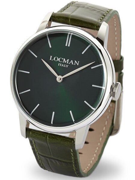 Locman 1960's Collection Elegant Quartz Dress Watch with 41mm Case #0251V03-00GRNKPG