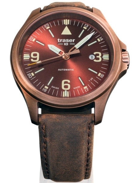 Traser P67 Officer Pro Swiss Automatic Watch with a Vintage Bronze Case, AR Sapphire Crystal #108073