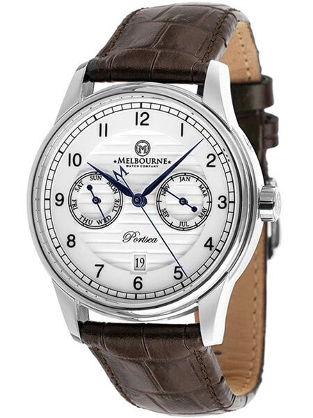Melbourne Portsea Automatic Calendar Watch with White Dial, Sapphire Crystal #PS.40.A.CAL.01