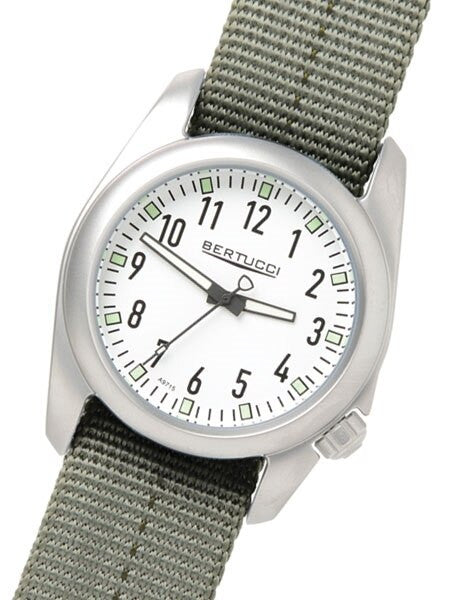 Bertucci Ventara Stainless Steel Field Watch with a DX3 Nylon Strap #11069