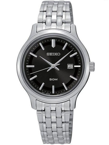 Seiko Women's Quartz Dress Watch with Bracelet and Black Dial #SUR795