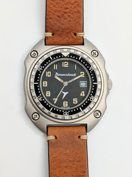 Messerschmitt 43mm Sand Blasted Case with Uni-Directional Bezel #ME2040-VLB