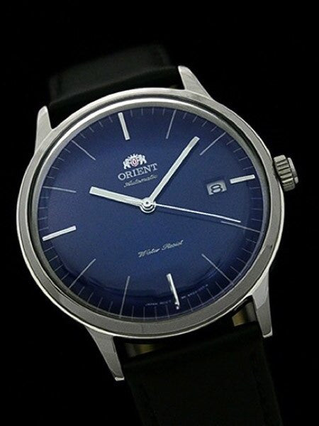 Orient V3 Automatic Dress Watch with Blue Dial, Applied Silver Hour Markers #ER2400LD