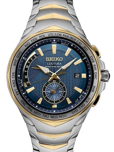 Seiko Radio Synced, Solar Powered, World Time Watch with Dual Time