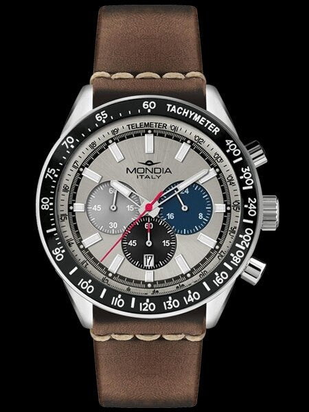Mondia Madison Quartz Chronograph Watch with 24-Hour Sub-Dial #MI710SS-02SL-CP