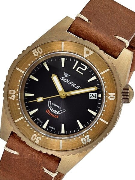 Scratch and Dent - Squale 500 meter Professional Swiss Automatic Dive watch with Bronze Case #1521BR-026-G