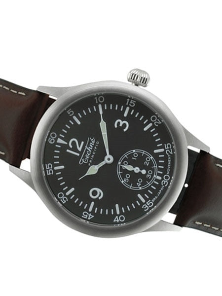Techne 39.5mm Merlin Quartz Aviator Watch with Onion Crown and Small Seconds #246.061