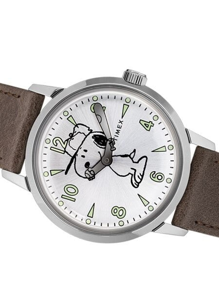 Timex 40mm Welton Quartz Watch with Snoopy Baseball Themed Dial #TW2R94900VQ