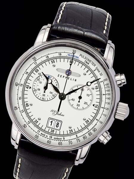 Graf Zeppelin Chronograph Big Date Watch with 12-hr Totalizer, #7690-1