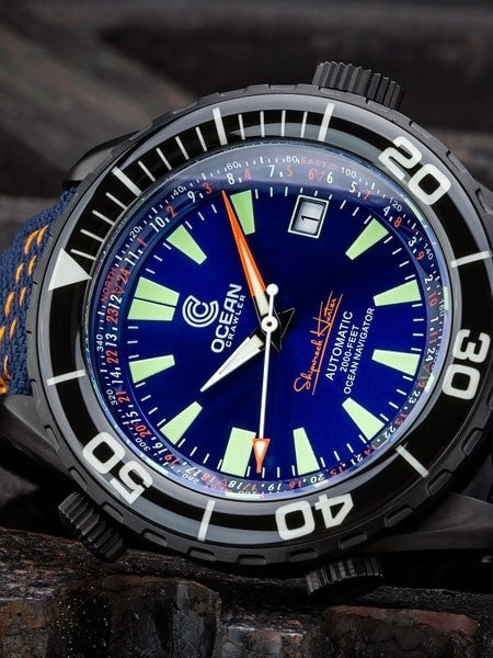Ocean Crawler Ocean Navigator Swiss Automatic with Titanium Case,  AR Sapphire Crystal #CD-422