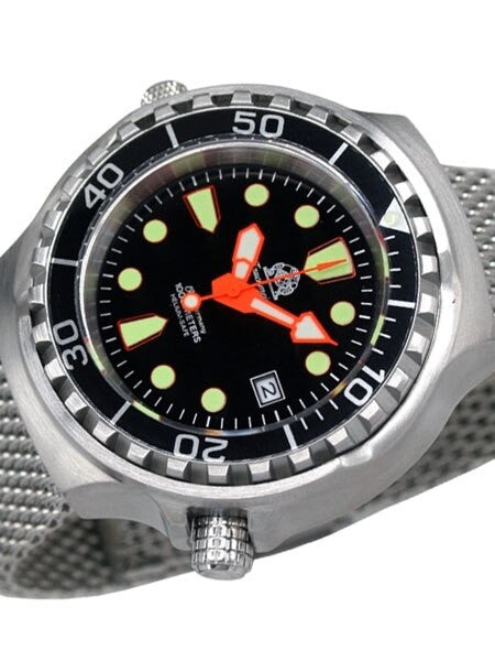 Tauchmeister Automatic, 1000m Dive Watch with Helium Release Valve and Sapphire Crystal #T0079MIL