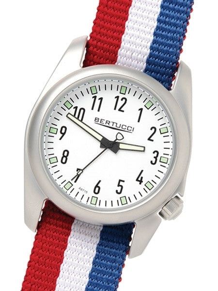 Bertucci Ventara Stainless Steel Field Watch with a DX3 Nylon Strap #11058