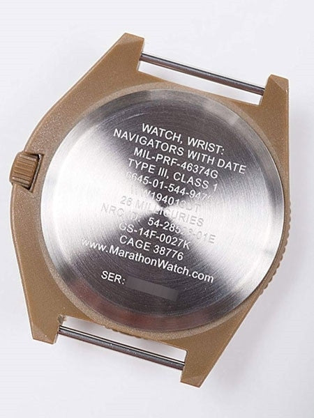 Marathon Swiss Made Quartz Military Navigator Watch with Tritium Illumination #WW194013DT-NGM