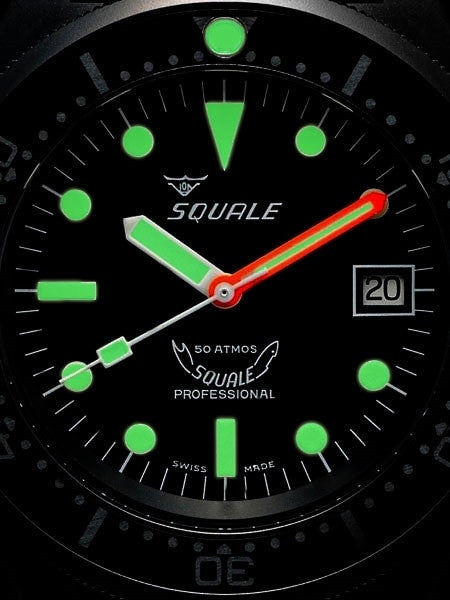 Squale 500 meter Professional Swiss Automatic Dive watch with Sapphire Crystal #1521-026PVD