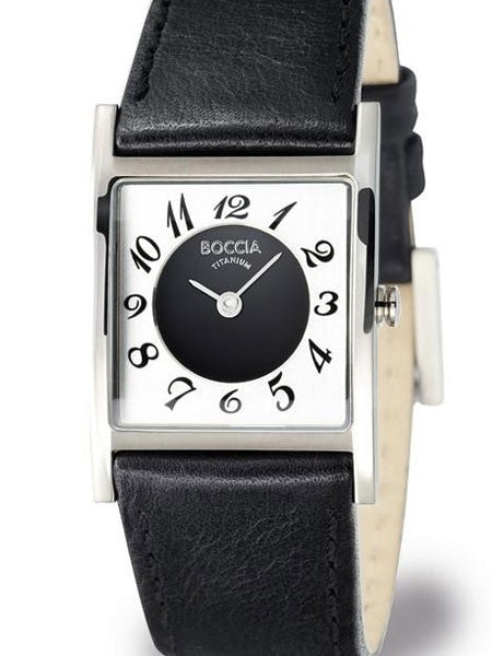 Boccia Ladies Quartz Watch with Titanium Case and Leather Band #3163-01