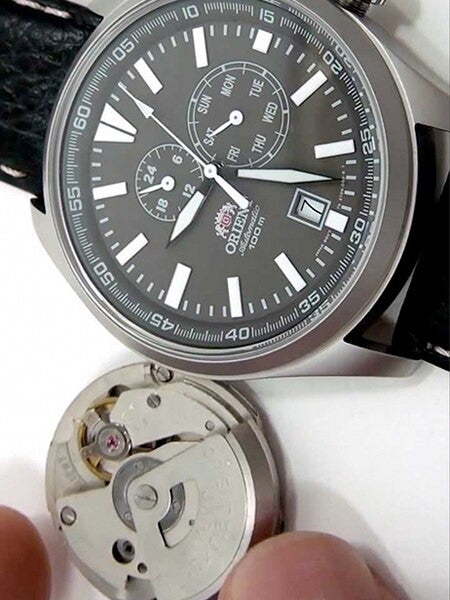 Orient 21-Jewel Automatic Field Watch with 24-Hour Sub-Dial #ET0N002B