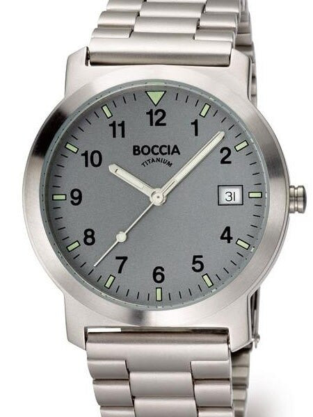 Islander Boccia Thin Mens Quartz Watch with 37mm Titanium Case and Titanium Bracelet #3554-02, photo 1 of 3