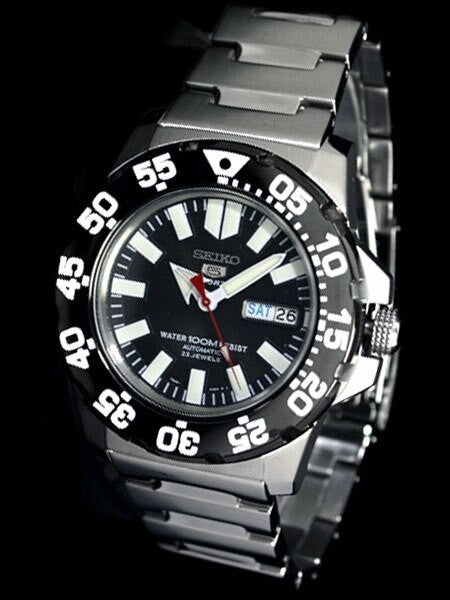 Seiko 5 Sports Automatic Dive Watch with Matching Bracelet #SNZF51K1