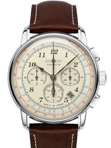 Graf Zeppelin 34-Jewel Automatic Chronograph Watch with Sapphire K1 Coated Crystal #7624-5
