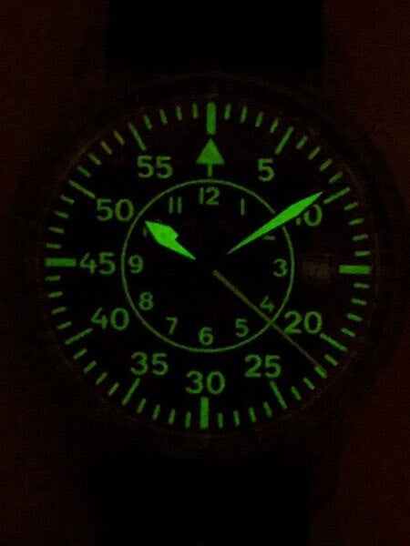 Aristo Type-B Dial Swiss Automatic Pilot's Watch, Sandblasted Case #3H32N