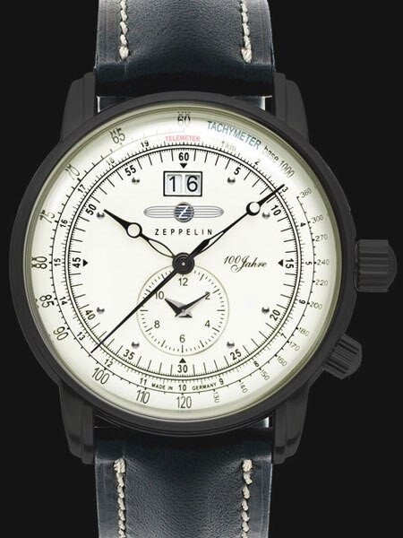 Graf Zeppelin German Made, Dual Time Big Date 100 Years of Zeppelin Watch #7640-3