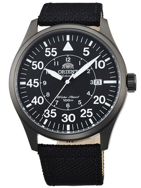 Scratch and Dent - Orient 21-Jewel Automatic Aviator Flight Watch with Woven Nylon Strap #ER2A006B