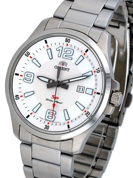 Orient Commander Quartz Watch with Crisp White Dial and Date #UNE1006W