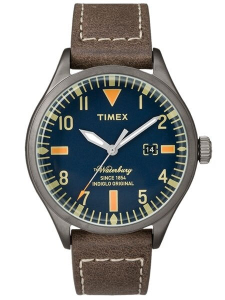 Timex 40mm Waterbury Quartz Watch with Blue Dial and INDIGLO Night-Light #TW2P83800ZA