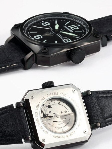 Junkers Horizon Miyota Automatic Airplane Cockpit-Style Watch #6752-2