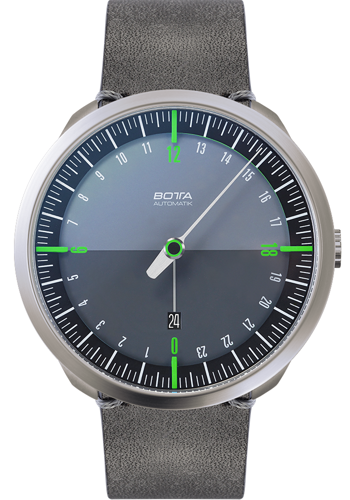Botta UNO 24 one hand 24-hour Swiss Automatic watch with 45mm titanium case #928010