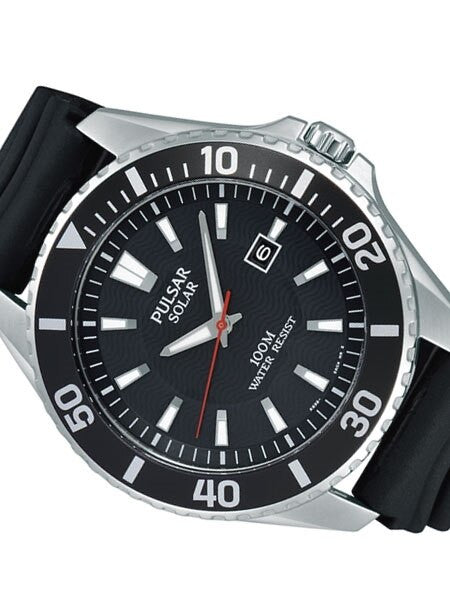 Pulsar Solar Powered Quartz Sport Watch with 44mm Case #PX3037