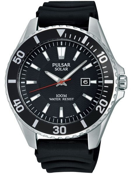 Pulsar Solar Powered Quartz Sport Watch with 44mm Case #PX3037