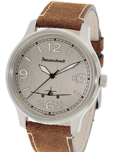 Messerschmitt 42mm Stainless Steel Case with Swiss Quartz Movement #ME42-ALU-L