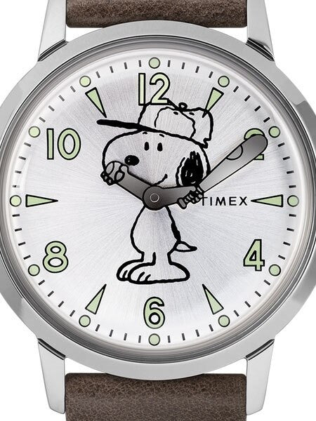 Timex 40mm Welton Quartz Watch with Snoopy Baseball Themed Dial #TW2R94900VQ
