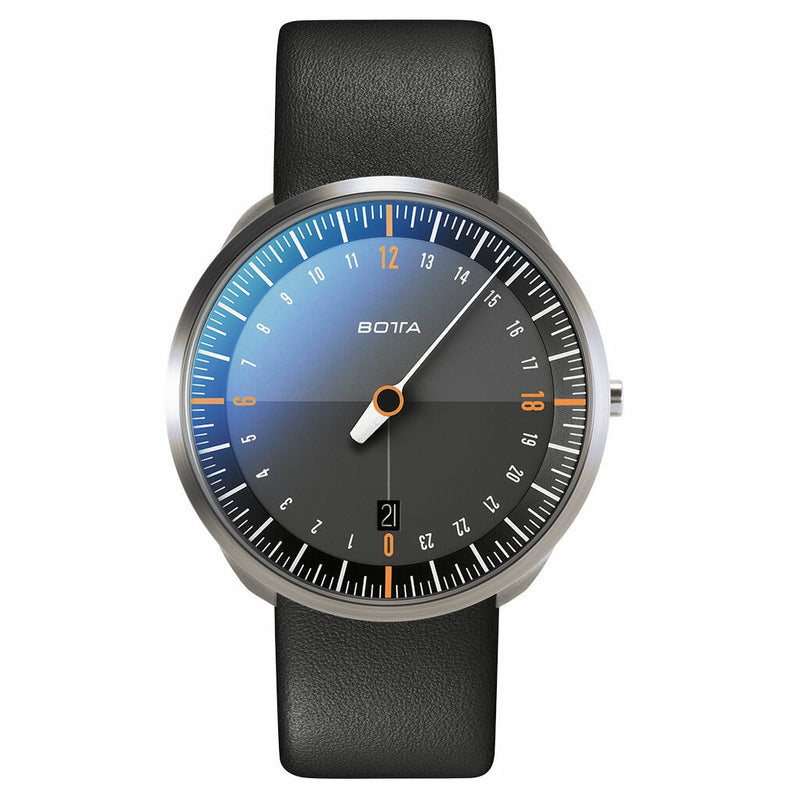 Botta UNO 24 one hand 24-hour Swiss quartz watch with 40mm titanium case #429010