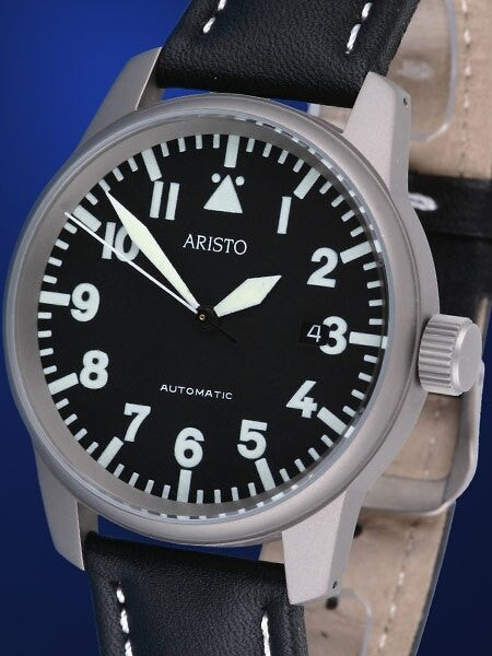 Aristo 5H68TI Titanium Case Swiss Automatic Movement Aviator Watch