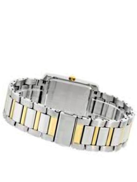 Seiko Quartz Men's Dress Charcoal Dial Two Tone Solid Stainless Steel Bracelet Watch #SKK701