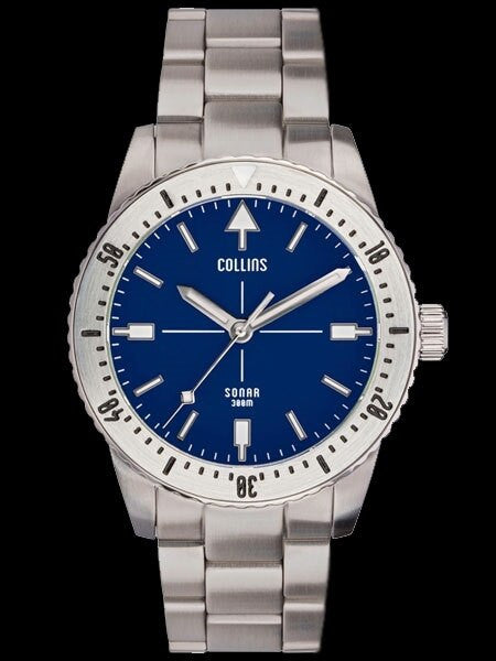 Collins SONAR Swiss Automatic, 300-M Dive Watch with 39.5mm Case and a Sapphire Crystal #CWC03