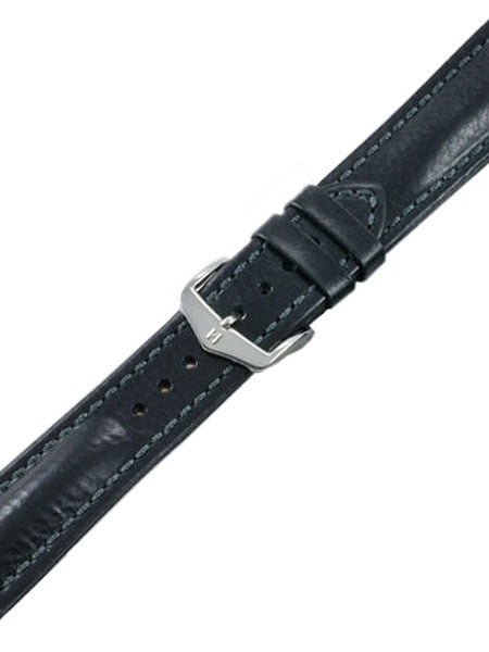 Hirsch Lucca Black Tuscan Leather Watch Strap #049020-50