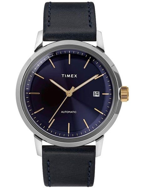 Timex 40mm Marlin 21-Jewel Automatic Watch with Stainless Steel Case and Navy Blue Dial #TW2T23100ZV