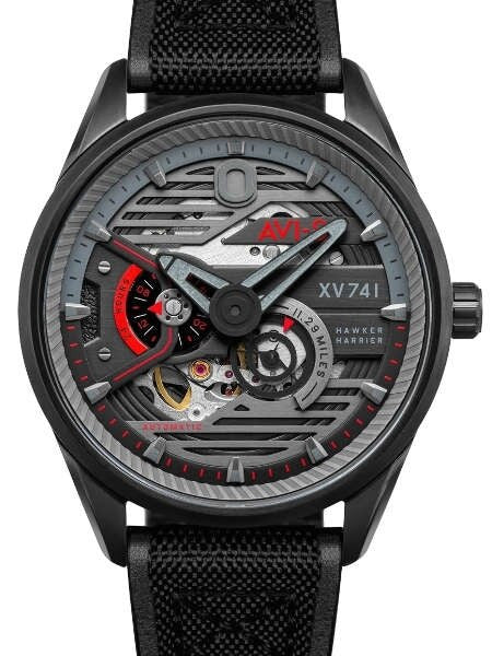 AVI-8 Stealth Black, 21-Jewel Automatic Pilot Watch, AR Sapphire Crystal #AV-4074-03