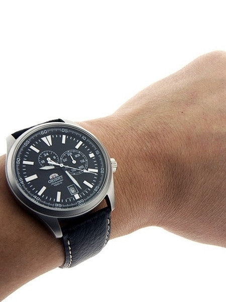 Orient 21-Jewel Automatic Field Watch with 24-Hour Sub-Dial #ET0N002B
