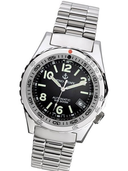 Zeno Army Dive Watch with Black Dial and Swiss ETA Automatic Movement #465N-A1M