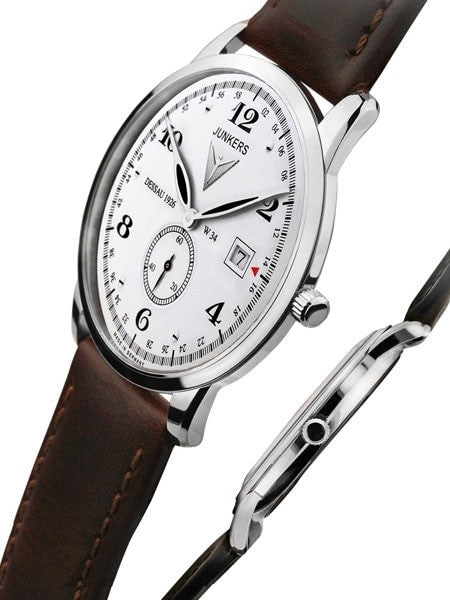 Junkers Dessau 1926 Flatline Ulta-Thin Quartz Dress Watch #6334-1