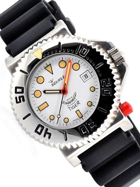 Squale Vintage Swiss Automatic Dive watch with Locking Bezel #Tiger-064-WH