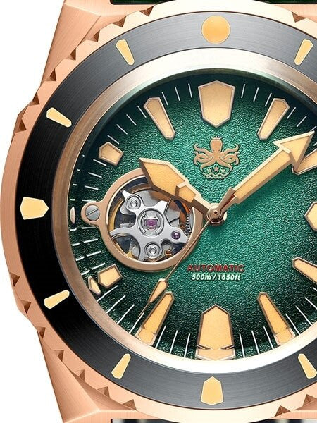 PHOIBOS Leviathan 500-Meter Automatic Dive Watch with Bronze Case, DD AR Sapphire Crystal #PY027A